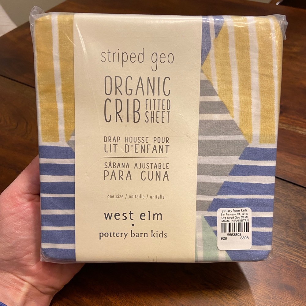 NWT Pottery Barn x West Elm Organic Crib Sheet